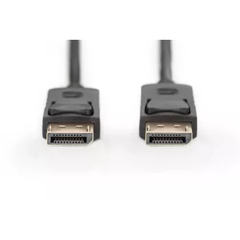 Kabel połączeniowy DIGITUS DisplayPort, DP M/M, 2 m z zabezpieczeniem, DP, zgodny z 1.1a, czarny