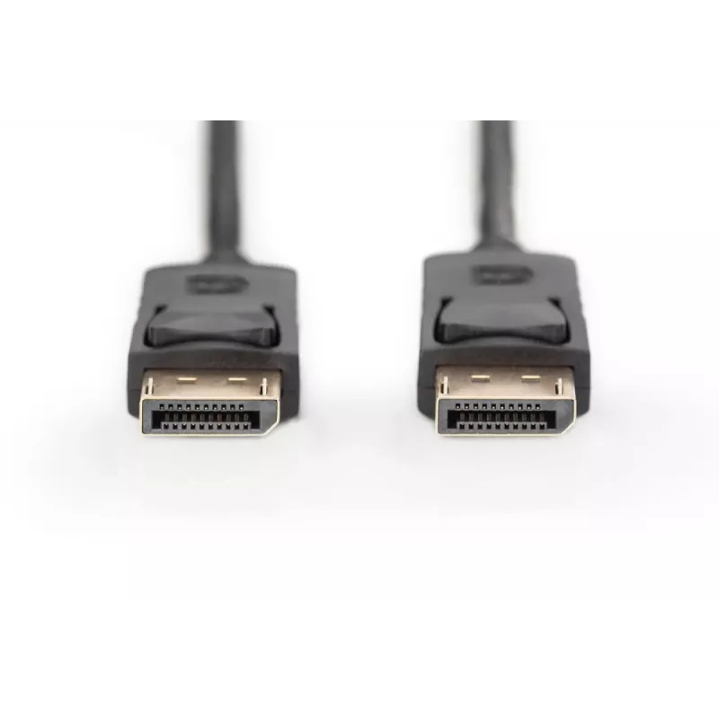 Kabel połączeniowy DIGITUS DisplayPort, DP M/M, 2 m z zabezpieczeniem, DP, zgodny z 1.1a, czarny