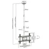 Uchwyt sufitowy MACLEAN MC-803 do monitorów LED/LCD 23–100 cali do 50 kg VESA 600×400