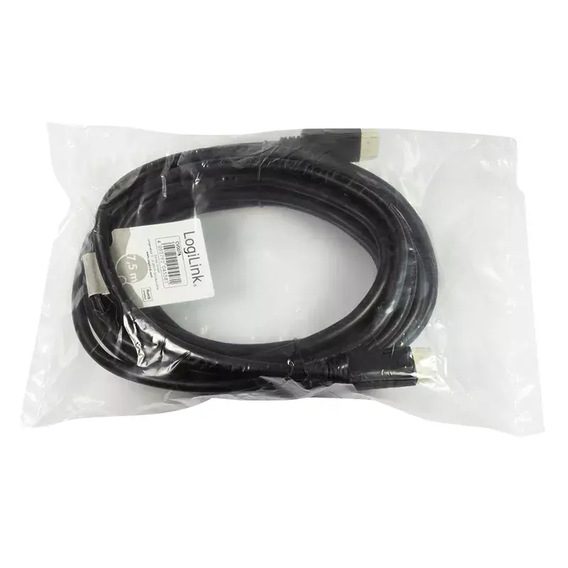 Kabel DisplayPort LogiLink CV0076 7.5 m czarny