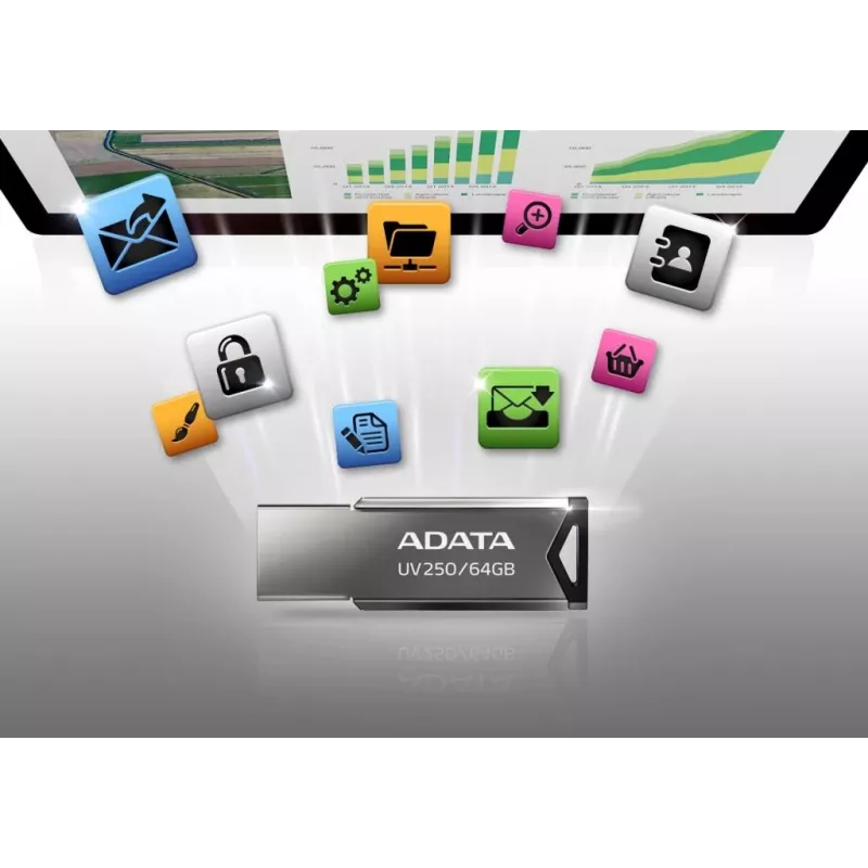 Pendrive ADATA UV250 32 GB USB Type-A 2.0 Srebrny