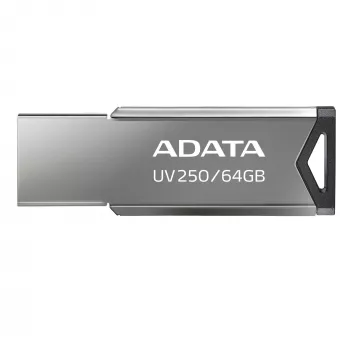CompactFlash USB flash drive ADATA UV250 64 GB, srebrny, 45,4×14,9×5,35 mm, 5,6 g