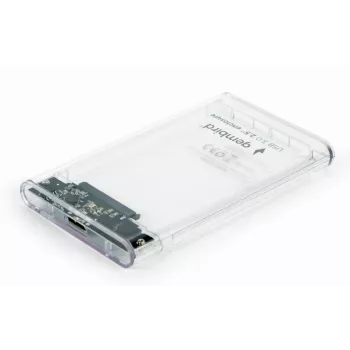 Obudowa GEMBIRD USB 3.0 na dysk SATA 2,5 cala o grubości 9,5 mm, przezroczysty plastik