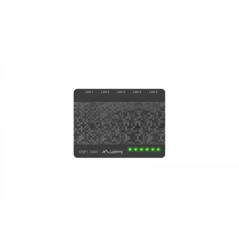 LANBERG Switch Dsp1-1005 5x 1gb/s Niezarządzalny Gigabit Ethernet Przełącznik Biurkowy 5v