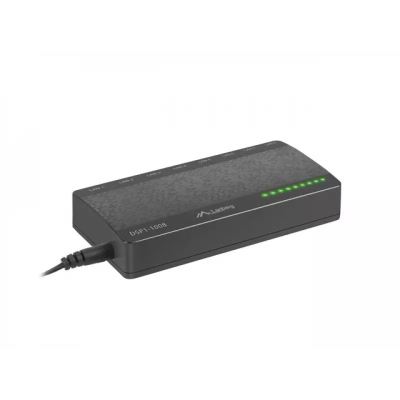 Przełącznik LANBERG DSP1-1008 8x 1 Gb/s Niezarządzalny Gigabit Ethernet Desktop 5V