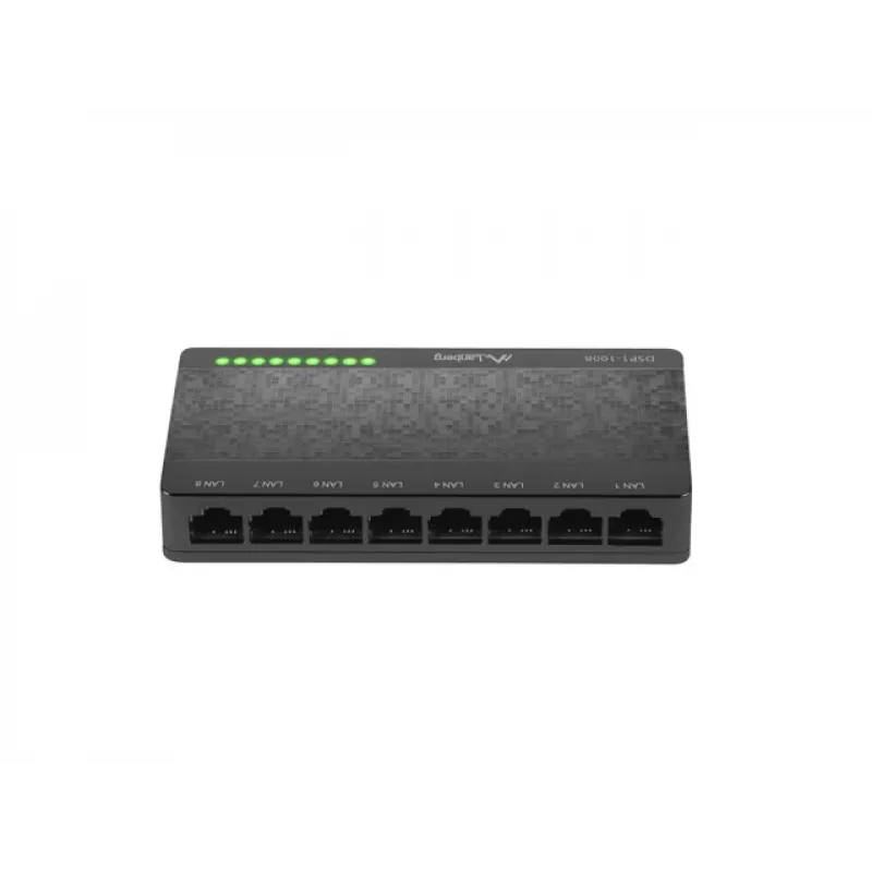 Przełącznik LANBERG DSP1-1008 8x 1 Gb/s Niezarządzalny Gigabit Ethernet Desktop 5V