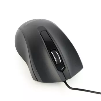 Przewodowa symetryczna mysz optyczna Gembird MUS-3B-01 — USB Typ-A, 1000 DPI, 3 przyciski, czarna