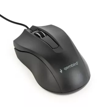 Przewodowa symetryczna mysz optyczna Gembird MUS-3B-01 — USB Typ-A, 1000 DPI, 3 przyciski, czarna
