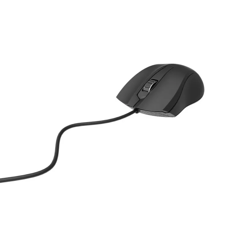 Przewodowa symetryczna mysz optyczna Gembird MUS-3B-01 — USB Typ-A, 1000 DPI, 3 przyciski, czarna