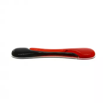 Podkładka pod nadgarstki pod klawiaturę Kensington Duo Gel — czerwona, czarna, czerwona, żel, Tajwan, MIL-STD-810H Metoda 504.3 Zanieczyszczenie płynami, 240 mm, 182 mm