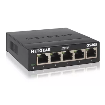 NETGEAR GS305 Niezarządzalny przełącznik L2 Gigabit Ethernet (10/100/1000) Czarny