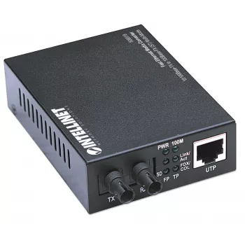 Konwerter mediów Fast Ethernet Intellinet, 10/100Base-Tx do 100Base-Fx (ST) Multi-Mode, 2 km (1,24 mil)