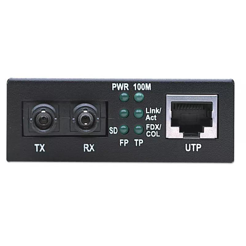 Konwerter mediów Fast Ethernet Intellinet, 10/100Base-Tx do 100Base-Fx (ST) Multi-Mode, 2 km (1,24 mil)