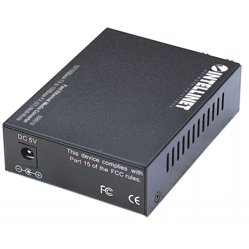 Konwerter mediów Fast Ethernet Intellinet, 10/100Base-Tx do 100Base-Fx (ST) Multi-Mode, 2 km (1,24 mil)