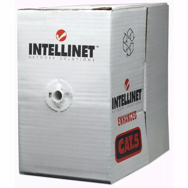 Intellinet sieciowy Bulk Cat6 kabel, 23 AWG, Solid Wire, 305m, szary, CCA, U/UTP, Box
