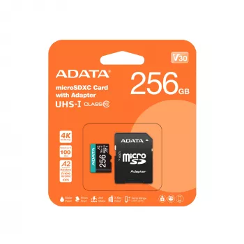 MicroSDXC ADATA Premier Pro 256GB UHS-I Model AUSDX256GUI3V30SA2-RA1