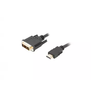 Kabel wideo adapter LANBERG HDMI Typ A (męski) do DVI-D (męski), 1,8 m, czarny, maks. rozdzielczość 1920x1200