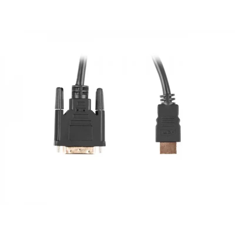 LANBERG Hdmi(m)->DVI-d(m)(24+1) kabel Dual Link With Gold-plated 4k Złącza - 1.8m Czarny