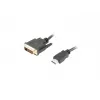 LANBERG Hdmi(m)->DVI-d(m)(24+1) kabel Dual Link With Gold-plated 4k Złącza - 3m Czarny