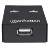 Przełącznik współdzielenia USB MANHATTAN 162005, USB 2.0 Type-B, 2 porty, 480 Mbps, kabel 1,5 m, biały