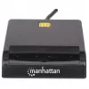 Czytnik kart stykowych MANHATTAN 102049 — USB 2.0, kabel 1,05 m, czarny, obudowa ABS