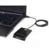 Czytnik kart stykowych MANHATTAN 102049 — USB 2.0, kabel 1,05 m, czarny, obudowa ABS