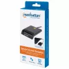 Czytnik kart stykowych MANHATTAN 102049 — USB 2.0, kabel 1,05 m, czarny, obudowa ABS