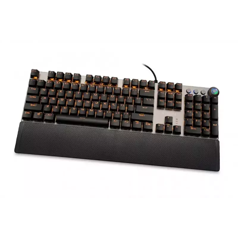 Przewodowa mechaniczna klawiatura gamingowa IBOX AURORA K-4 — QWERTY, 108 klawiszy, regulowane podświetlenie LED, wodoodporna, USB, kabel 1,6 m