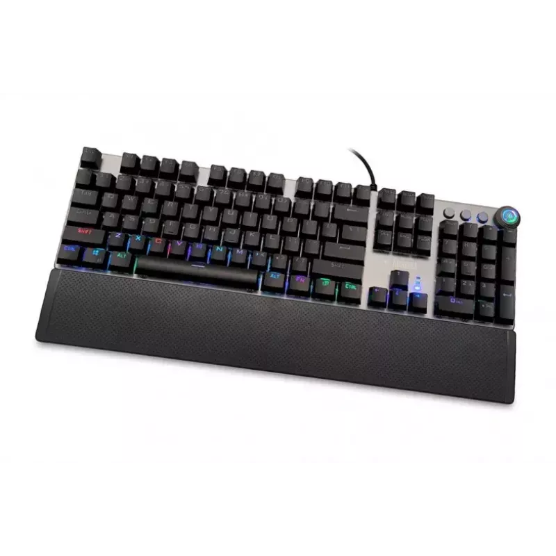 Przewodowa mechaniczna klawiatura gamingowa IBOX AURORA K-4 — QWERTY, 108 klawiszy, regulowane podświetlenie LED, wodoodporna, USB, kabel 1,6 m