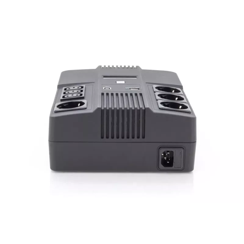 DIGITUS ALLINONE UPS 600VA/360W LED 12V 7AH 4XCEE 7/7 3XIEC C13 USB RJ45