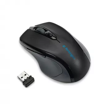 Kensington Pro Fit Mid-Size Wireless Mouse, praworęczna, optyczna, RF bezprzewodowa, 1600 DPI, czarny