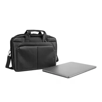 Teczka Natec Gazelle 39,6 cm (15,6 cala) Nylon, 2 komory, pasek na ramię, czarna