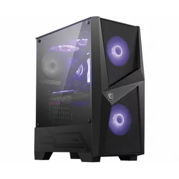 Obudowa komputerowa MSI MAG FORGE 100M Mid Tower Gaming 'Czarny, 2x 120mm RGB PWM Wentylator, 1x 120mm Wentylator, 1-6 RGB Hub, Panel ze szkła hartowanego, ATX, mATX, mini-ITX'