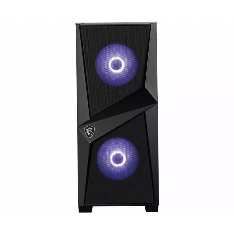 Obudowa komputerowa MSI MAG FORGE 100M Mid Tower Gaming 'Czarny, 2x 120mm RGB PWM Wentylator, 1x 120mm Wentylator, 1-6 RGB Hub, Panel ze szkła hartowanego, ATX, mATX, mini-ITX'