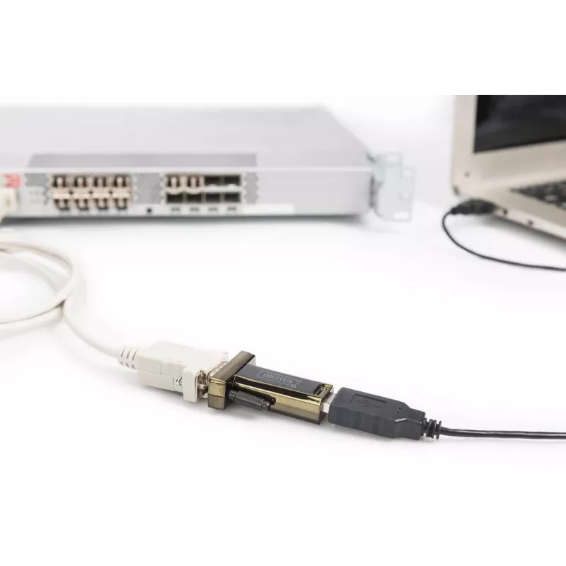 Konwerter DIGITUS USB 2.0 na szeregowy, DSUB 9M z kablem USB A 80cm