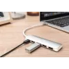 DIGITUS USB-C HUB 4-Port PD 4x USB 3.0, 1x PD Charging, szary