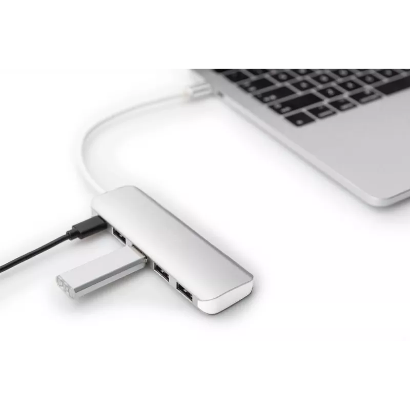DIGITUS USB-C HUB 4-Port PD 4x USB 3.0, 1x PD Charging, szary