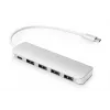 DIGITUS USB-C HUB 4-Port PD 4x USB 3.0, 1x PD Charging, szary