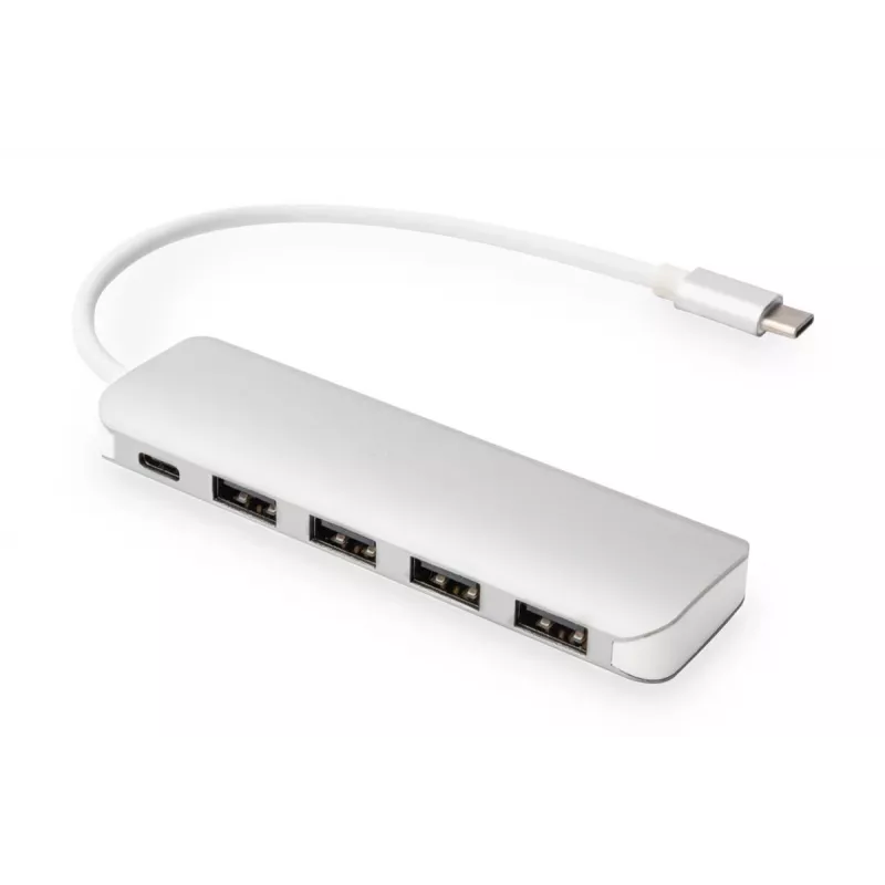 DIGITUS USB-C HUB 4-Port PD 4x USB 3.0, 1x PD Charging, szary
