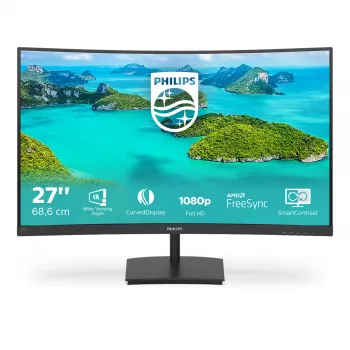 Philips E Line 271E1SCA/00 monitor komputerowy 68.6 cm (27 cali) 1920 x 1080 pikseli Full HD LCD Czarny