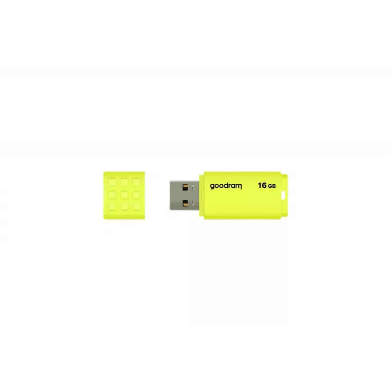 Pamięć USB GOODRAM UME2 16 GB, USB 2.0 Type-A, żółta, 51×21 mm