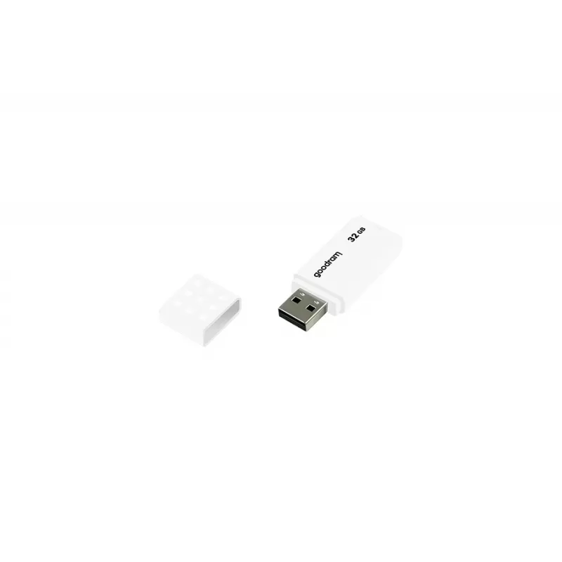 Pamięć USB GOODRAM UME2 32 GB USB Typ-A 2.0, odczyt 20 MB/s, zapis 5 MB/s, biała, plastikowa