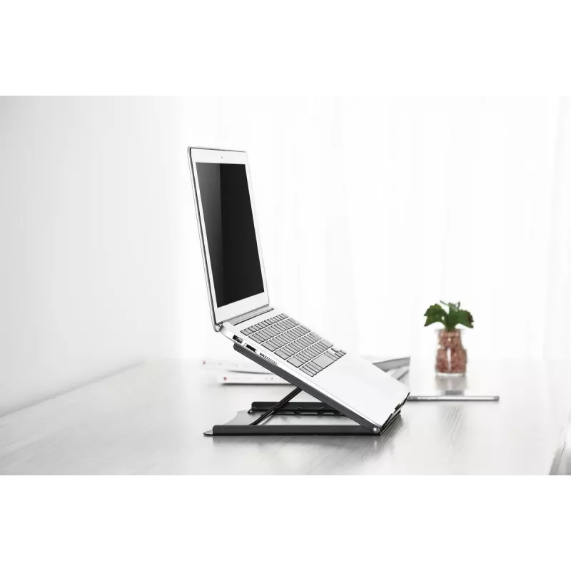 Składany metalowy stojak na laptopa/tablet DIGITUS z 5 pozycjami regulacji