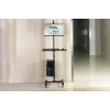 Mobilne stanowisko robocze DIGITUS (uchwyt do monitora, uchwyt na komputer) maks. obciążenie 8 kg, ekran 32 cale – czarny
