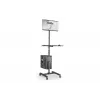 Mobilne stanowisko robocze DIGITUS (uchwyt do monitora, uchwyt na komputer) maks. obciążenie 8 kg, ekran 32 cale – czarny