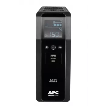 APC Back-UPS Pro, 1600VA/960W, Tower, 230V, 8x gniazd IEC C13, sinus, AVR, porty USB Type A + C, LCD, wymienna bateria