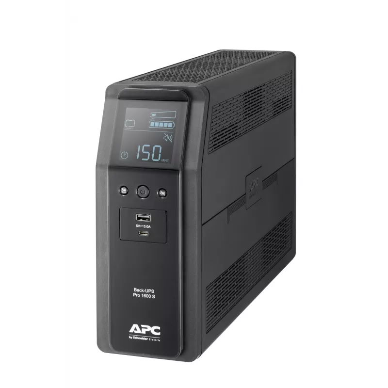 APC Back-UPS Pro, 1600VA/960W, Tower, 230V, 8x gniazd IEC C13, sinus, AVR, porty USB Type A + C, LCD, wymienna bateria