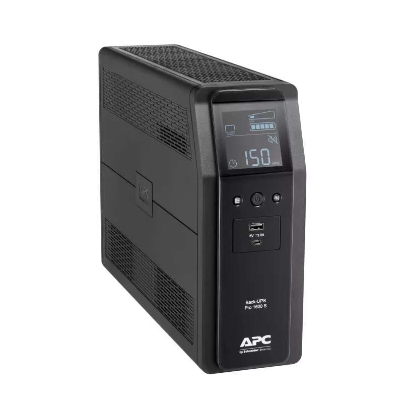 APC Back-UPS Pro, 1600VA/960W, Tower, 230V, 8x gniazd IEC C13, sinus, AVR, porty USB Type A + C, LCD, wymienna bateria