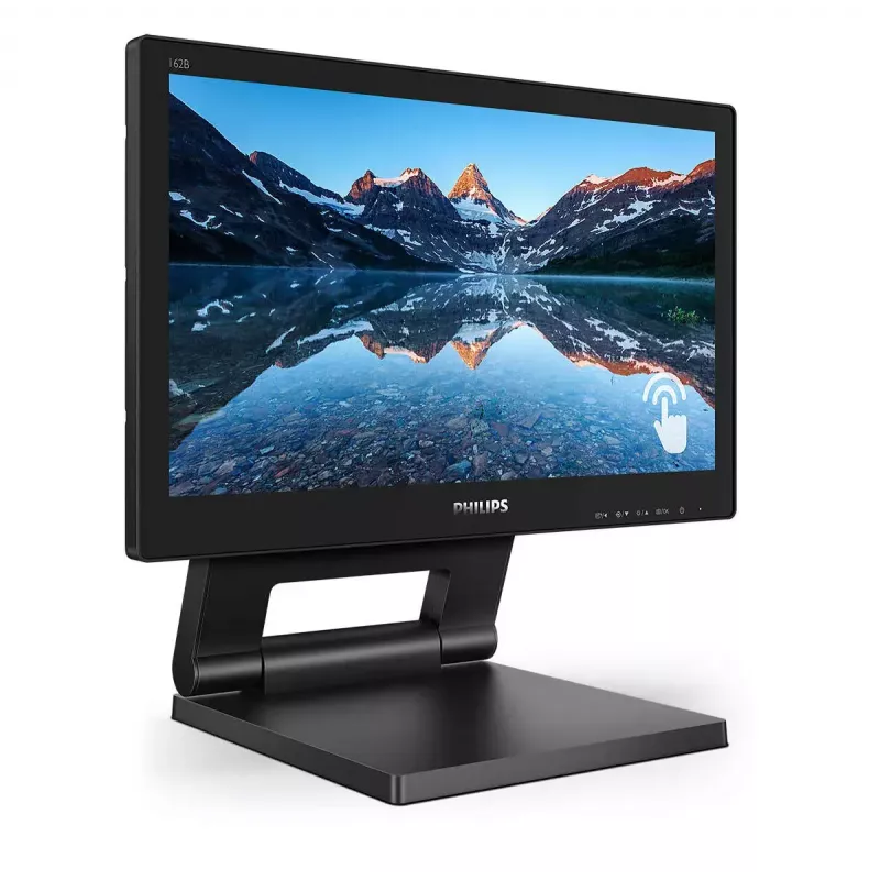 Philips 162B9T/00 monitor komputerowy 39,6 cm (15,6 cala) 1366 x 768 pikseli HD LCD dotykowy Czarny