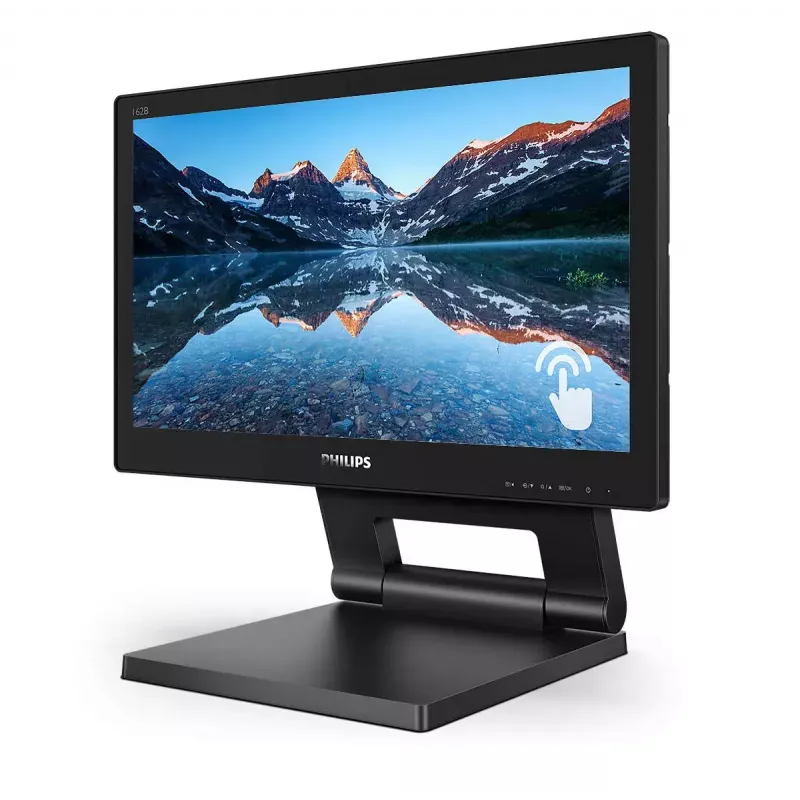 Philips 162B9T/00 monitor komputerowy 39,6 cm (15,6 cala) 1366 x 768 pikseli HD LCD dotykowy Czarny